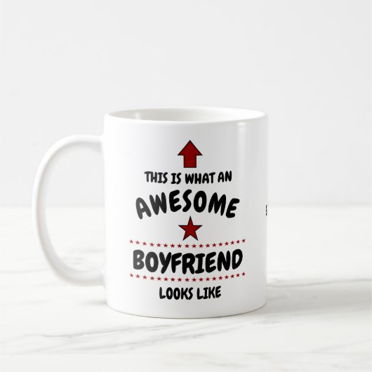 Awesome Boy Valentine Mug Ajouter Votre Nom (Gauche)