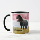 Awesome Cheval Aquarelle café Mug (Gauche)