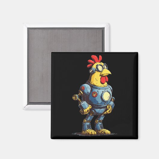 Awesome Chicken Robot For Future Animals Lovers Magneet (Voorkant / Achterkant)