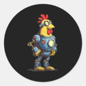 Awesome Chicken Robot For Future Animals Lovers Ronde Sticker (Voorkant)