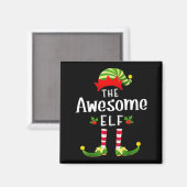 Awesome Christmas Elf Matching Pajama X-mas Party  Magneet (Voorkant / Achterkant)