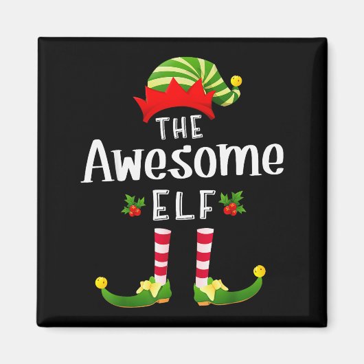 Awesome Christmas Elf Matching Pajama X-mas Party  Magneet (Voorkant)