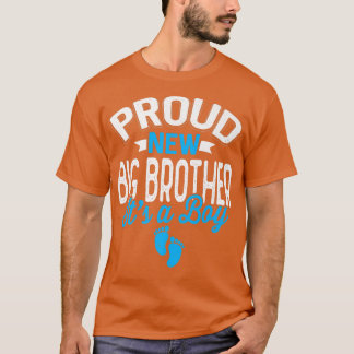 Awesome Cool Proud New Big Brother It's A Boy Gend T-shirt