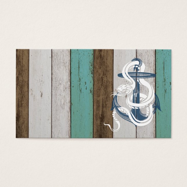 Awesome cool vintage ancre bleue serpent blanc (Devant)