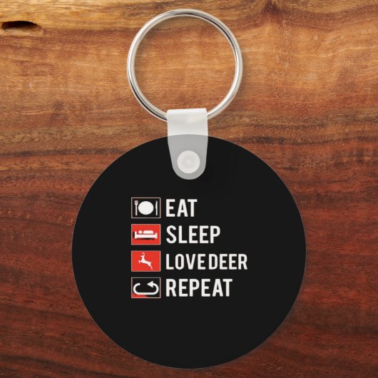 Awesome Deer Lover Creative Modern Design Keychain (Voorkant)