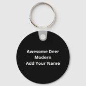 Awesome Deer Lover Creative Modern Design Keychain (Achterkant)