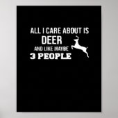 Awesome Deer Lover Minimal Retro Style Poster (Voorkant)