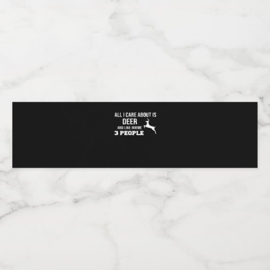 Awesome Deer Lover Minimal Retro Style Waterfles Etiket (Enkel label)