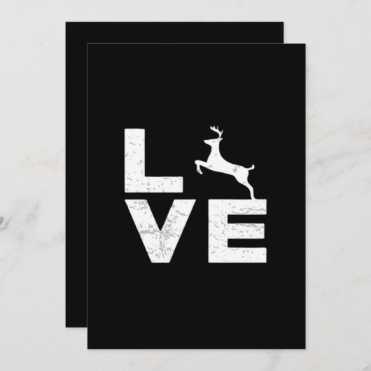 Awesome Deer Lover Trendy AesthetFlat Holiday Card Feestdagenkaart (Voorkant / Achterkant)