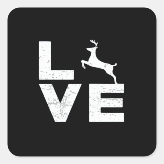 Awesome Deer Lover Trendy Aesthetic Design Vierkante Sticker (Voorkant)