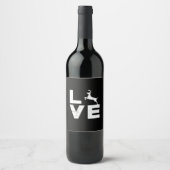 Awesome Deer Lover Trendy Aesthetic Design Wijn Etiket (Voorkant)