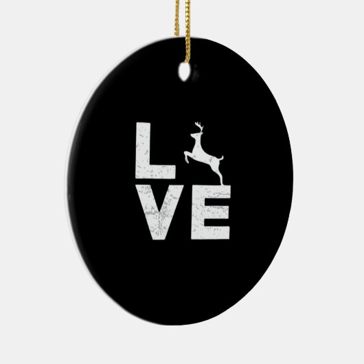 Awesome Deer Lover Trendy Aesthetic DesignOrnament Keramisch Ornament (Rechts)