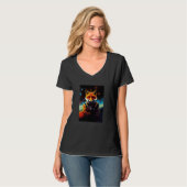 Awesome Fox Astronaut Cosmonaut Astronomy Fox T-shirt (Voorkant volledig)