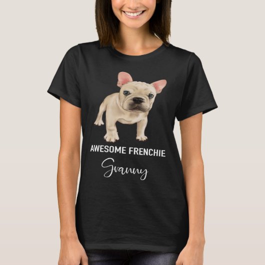 Awesome Frenchie Granny   French Bulldog T-shirt (Voorkant)