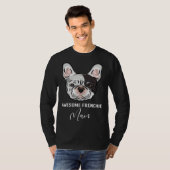 Awesome Frenchie Mam   French Bulldog T-shirt (Voorkant volledig)