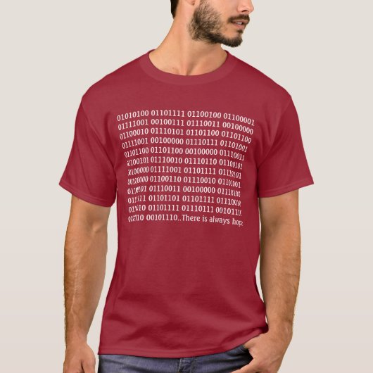 AWESOME GEEK BINARY CODE MET BERICHT T-SHIRT (Voorkant)