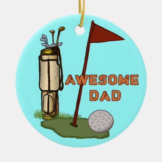 Awesome Golf Papa ornement (Devant)
