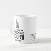 Awesome Golfer Personalized Koffiemok (Voorkant links)