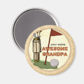 Awesome Grand-pa aimant Golf (Recto/Verso)