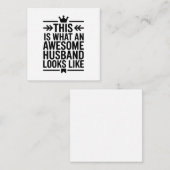 Awesome Husband Minimal Typography Informatiekaartje (Voorkant / Achterkant)