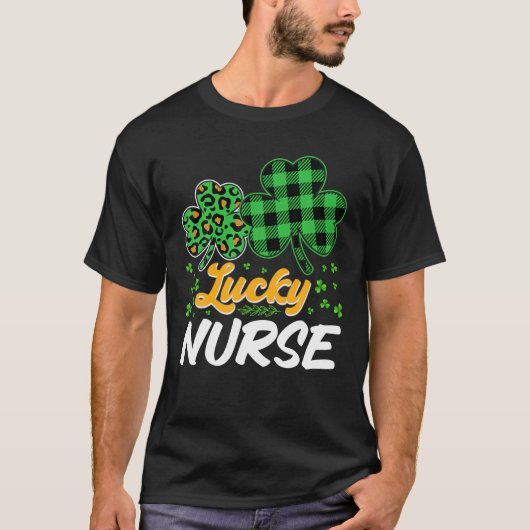 Awesome Irish Nurse St Patricks Day Shamrock Patte T-shirt (Voorkant)