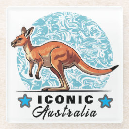 awesome kangaroo glazen onderzetter
