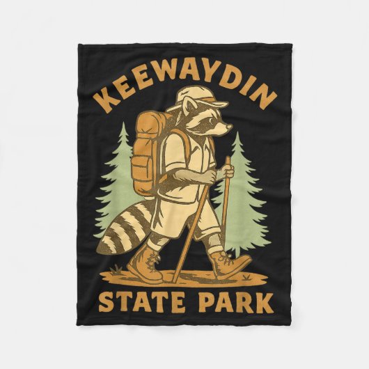 Awesome Keewaydin State Park, Ny Hiking Racoon Hik Fleece Deken (Voorkant)