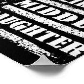 Awesome Like My Middle Daughter Men Funny For Dad Poster (Hoek)