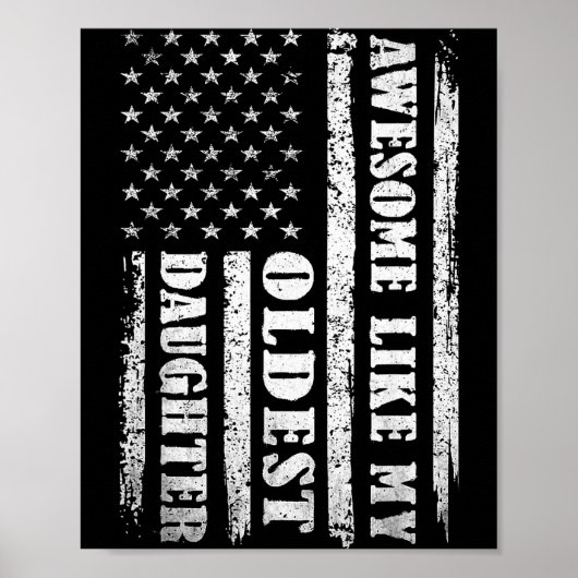 Awesome Like My Oldest Daughter Men Funny For Dad Poster (Voorkant)