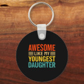 Awesome Like My Youngest Daughter Funny Men Dad Fa Sleutelhanger (Voorkant)