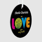 Awesome Love pickleball, texte personnalisé, rond (devant)