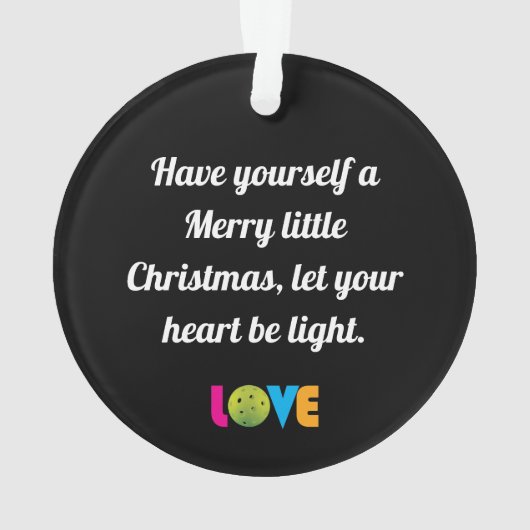 Awesome Love pickleball, texte personnalisé, rond (dos)