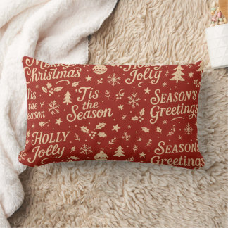 Awesome Merry Christmas phrase pattern Kussen