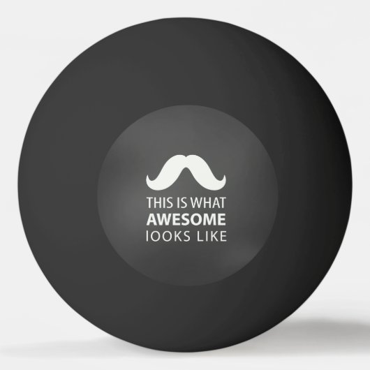 Awesome Mustache Pingpongballen (Voorkant)