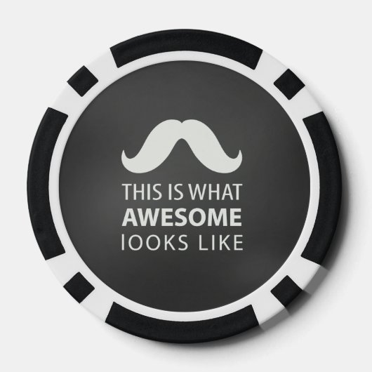 Awesome Mustache Poker Chips (Achterkant)