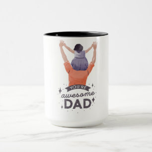 Awesome Papa Café Mug - Cadeau parfait pour le mei