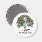 Awesome Peacock Magnet (Recto/Verso)