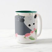 Awesome Possum Oppossum Rose Floral Coffee Mug (Devant droit)