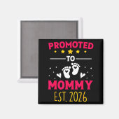 Awesome Promoted To Mommy 2026 Pregnancy Announcem Magneet (Voorkant / Achterkant)