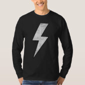 Awesome Retro Front & Back BLACK & WHITE Lightning T-shirt (Voorkant)