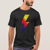 Awesome Retro Front & Back COLD BLACK FIRE Lightni T-shirt (Voorkant)