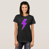 Awesome Retro Front & Back PURPLE & WHITE Lightnin T-shirt (Voorkant volledig)