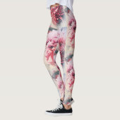 Awesome Rose Chrysanthemum Fleurs Leggings (Gauche)