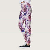 Awesome Rose Chrysanthemum Fleurs Leggings (Gauche)