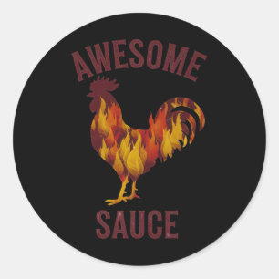 Awesome Sauce Haan Kippenbouillon Heren Dames Huis Ronde Sticker