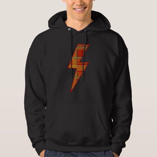 Awesome SCOTTISH TARTAN Lightning Bolt Hoodie (Voorkant)