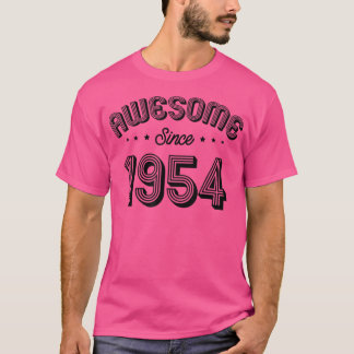 Awesome Since 1954 Birth Month Year Birthday T-shirt