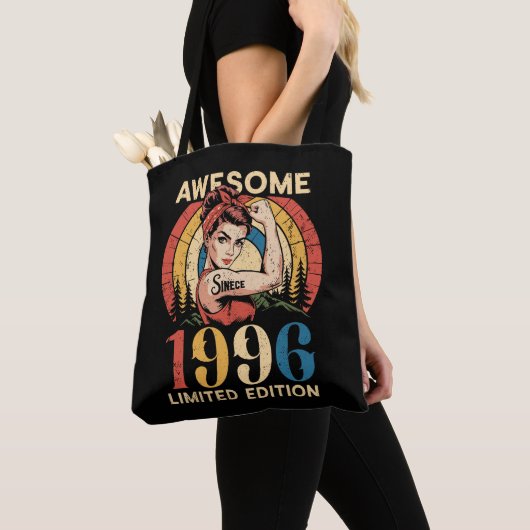 Awesome Since 1996 Retro 30th Women's Birthday Draagtas (Dichtbij)