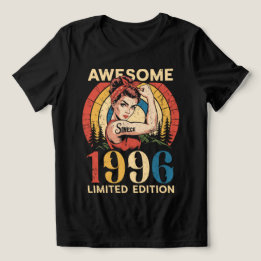 Awesome Since 1996 Vintage 30th Women's Birthday Tri-Blend Shirt
