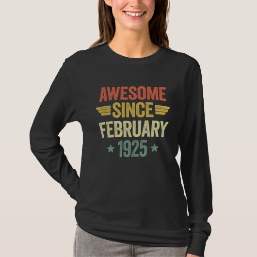 Awesome Since February 1925 T-shirt (Voorkant)